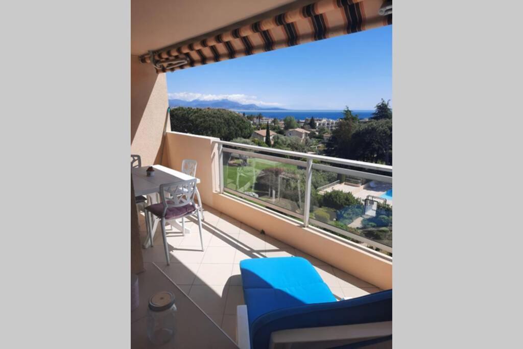 T2 Avec Magnifique Vue Mer, Piscine, Clim, Parking Apartment Антиб Екстериор снимка